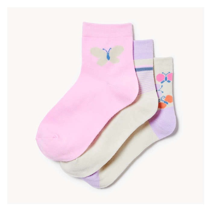 Kid Girls' 3 Pack Quarter-Crew Socks