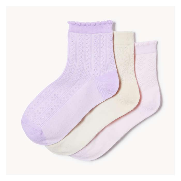 Kid Girls' 3 Pack Quarter-Crew Socks