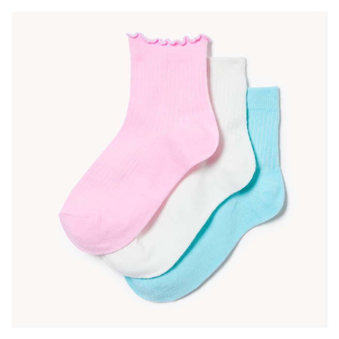 Kid Girls' 3 Pack Quarter-Crew Socks
