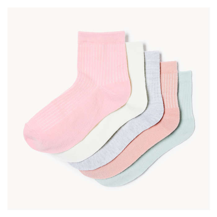 Kid Girls' 5 Pack Quarter-Crew Socks