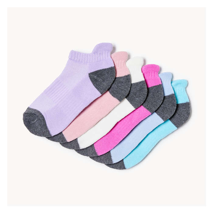 Kid Girls' 6 Pack Low-Cut Socks - Multi