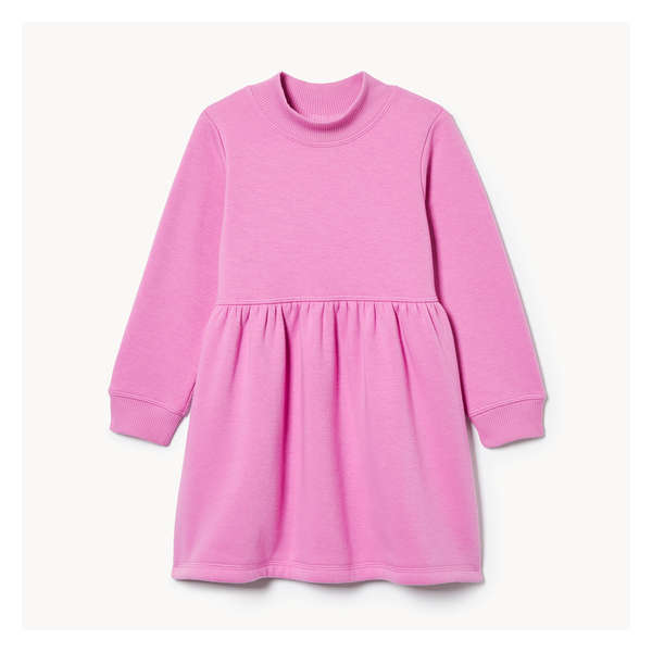Toddler Girls' Active Fleece Dress - Dusty Fuchsia