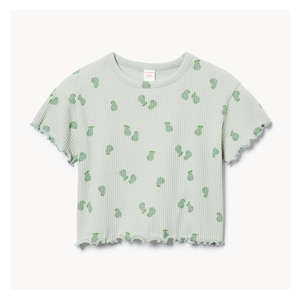 Toddler Girls' Rib Knit T-Shirt - Dusty Aqua