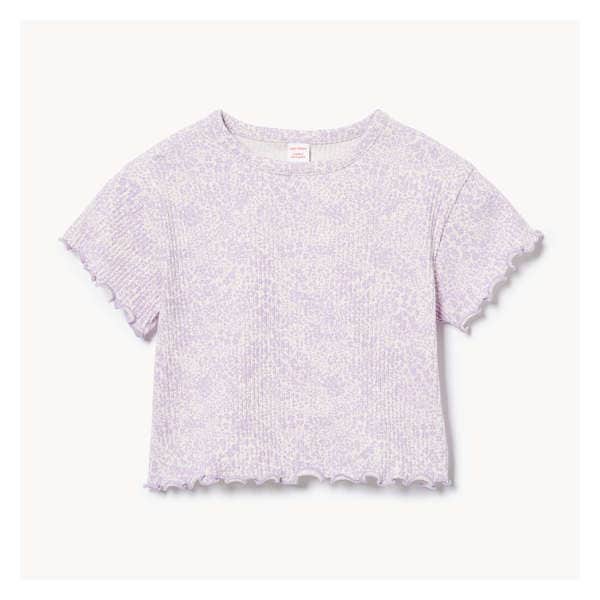 Toddler Girls' Rib Knit T-Shirt - Light Lilac