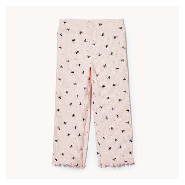 Toddler Girls' Wide Leg Pant - Powder Pink
