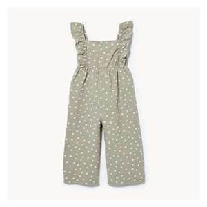 Toddler Girls' Woven Romper - Light Khaki Green