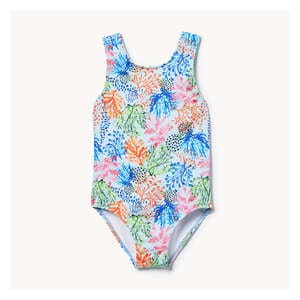 Toddler Girls' Bow-Back Swimsuit - Pale Blue