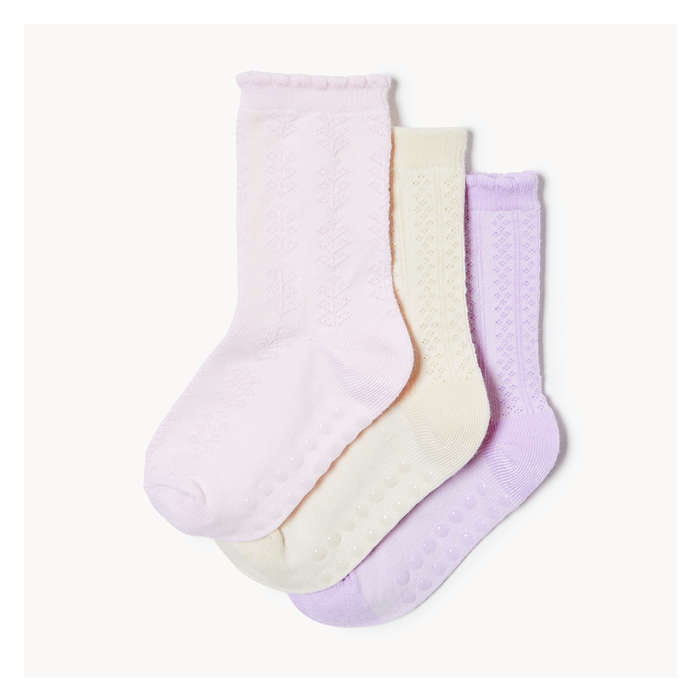 Toddler Girls' 3 Pack Crew Socks