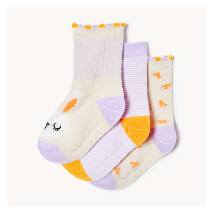 Toddler Girls' 3 Pack Crew Socks