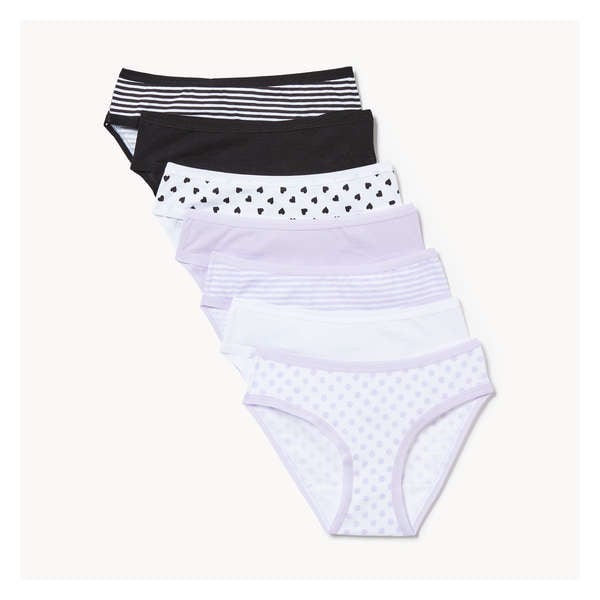 Toddler Girls' 7 Pack Bikini - Black
