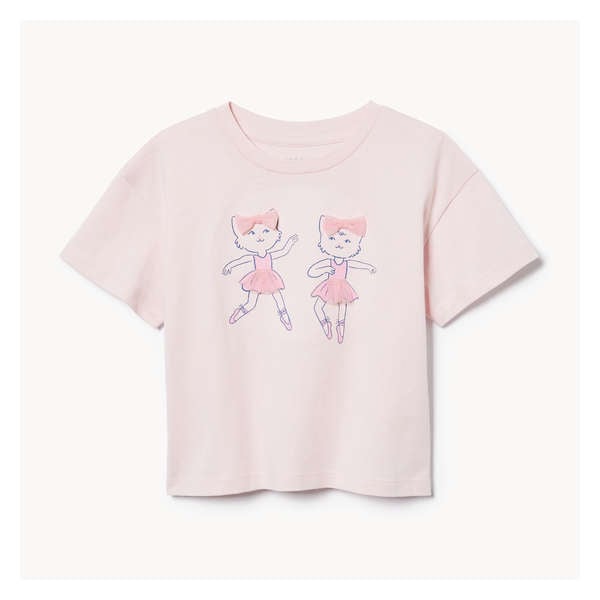 Toddler Girls' Graphic T-Shirt - Powder Pink