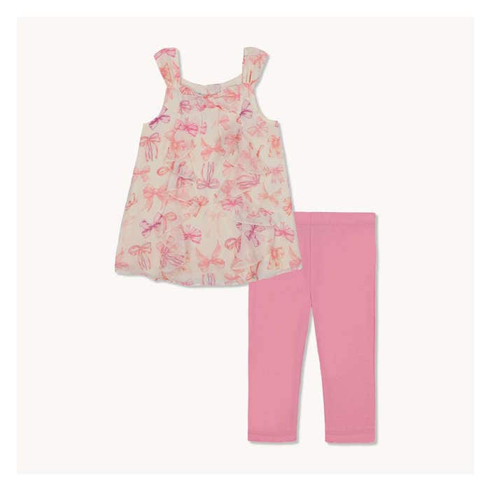 Toddler Girls' 2-Piece Rose Print Tunic Set