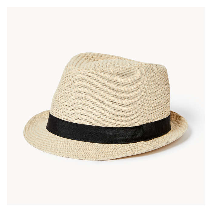 Men's Straw Fedora Hat