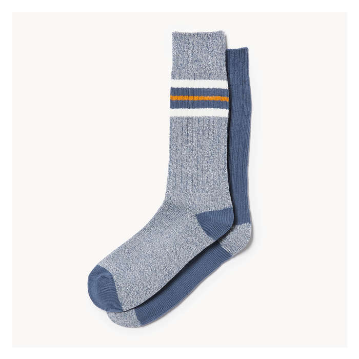 Men's 2 Pack Heavy Weight Crew Socks - Navy