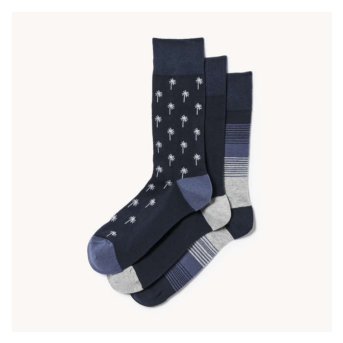Men's 3-Pack Crew Socks - Navy