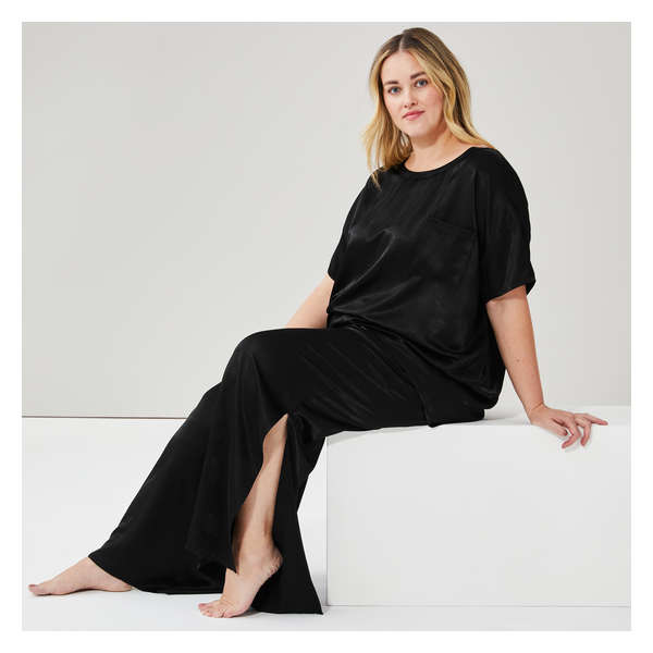 Women+ Satin Sleep Pant - Black