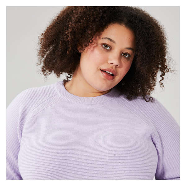 Women+ Textured Pullover - Lilac