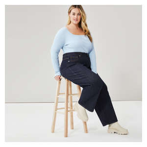 Women+ Wide Leg Jean - Dark Wash