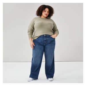 Women+ Wide Leg Jean - Dark Wash