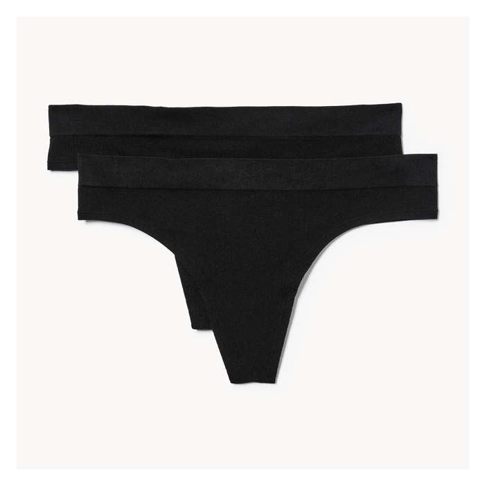 Women+ 2 Pack Seamless Rib Thong