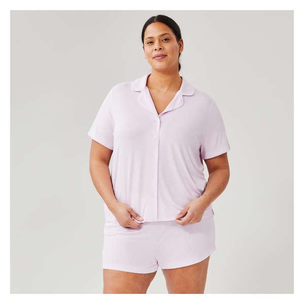 Women+ 2-Piece Pajama Set - Pale Pink