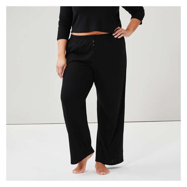 Women+ Pointelle Pajama Pant - JF Black