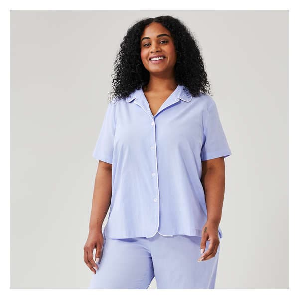 Women+ Poplin Pajama Shirt - Light Purple