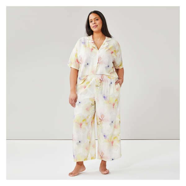 Women+ Crop Pajama Pant - Ecru