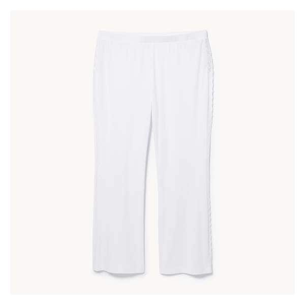 Women+ Modal Lace Flare Sleep Pant - White