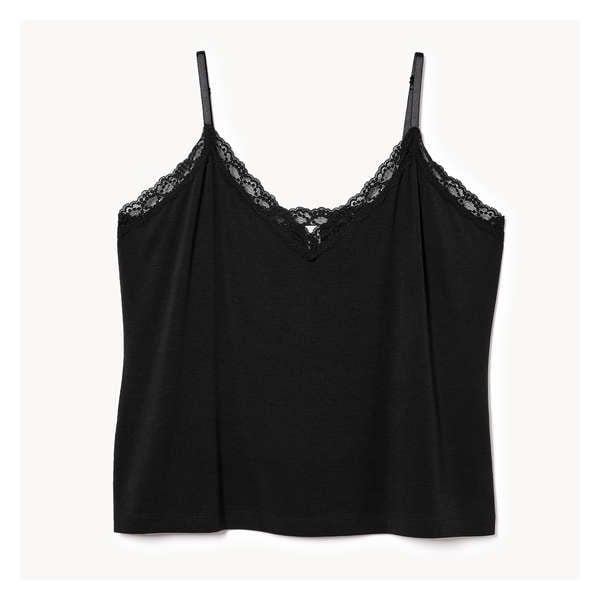 Women+ Modal Lace Sleep Tank - Onyx