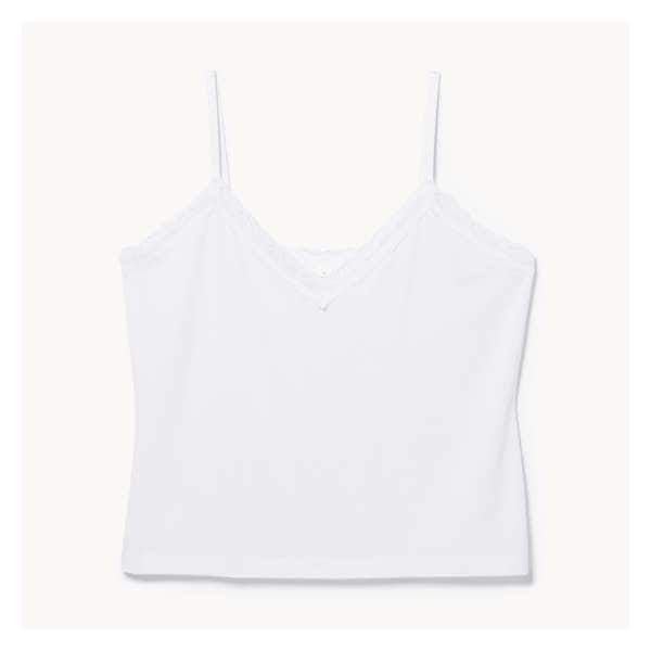 Women+ Modal Lace Sleep Tank - White