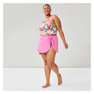 Women+ Faux Wrap Swim Bottom - Pink