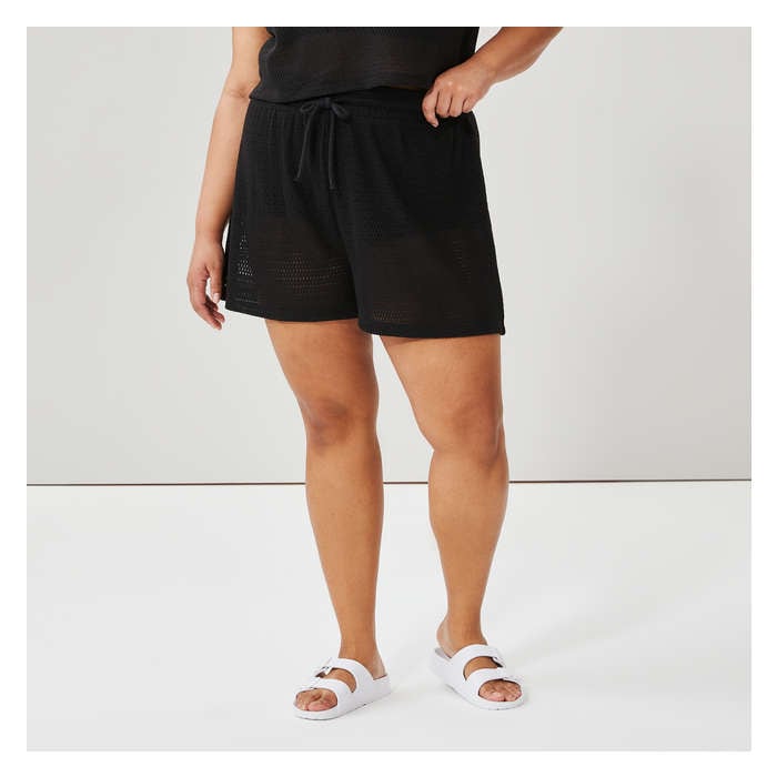 Women+ Crochet Short Cover-Up