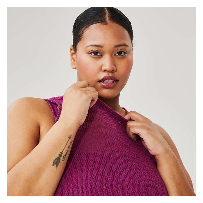 Women+ Crochet Tank Dress Cover-Up