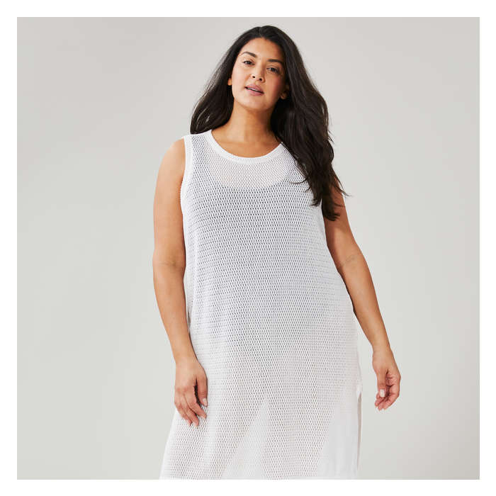Women+ Crochet Tank Dress Cover-Up