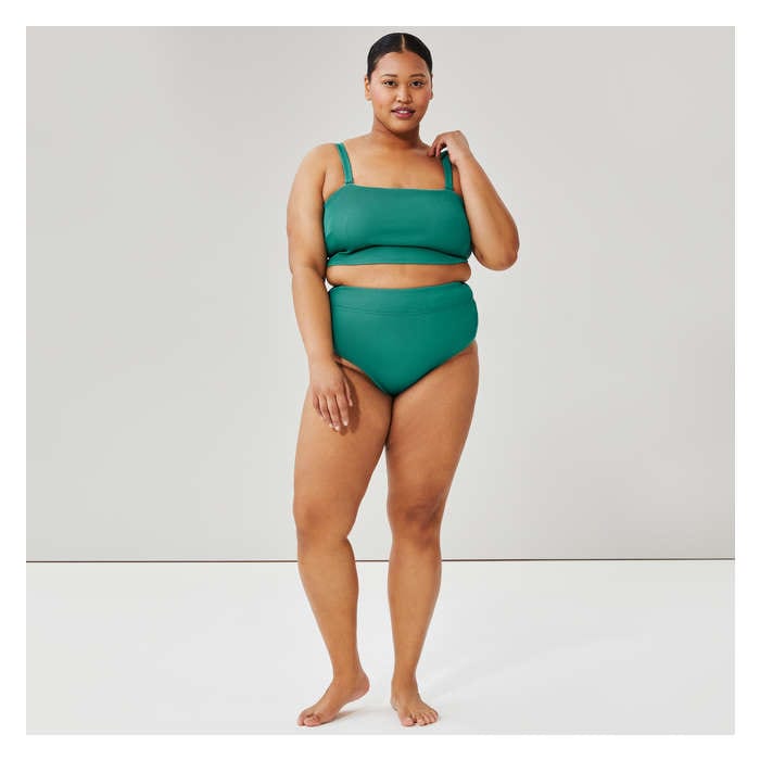 Women+ Rib Bandeau Swim Top