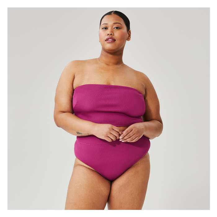 Women+ Rib Bandeau Swim Top
