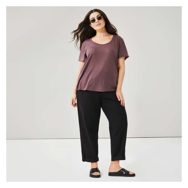 Women+ Scoop Neck T-Shirt - Dark Purple