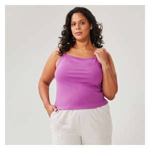 Women+ Cotton Rib Tank - Bright Purple