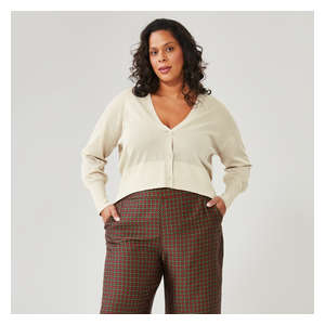 Women+ Sheer Cardigan - Light Sand