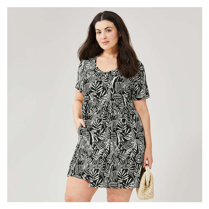 Women+ Printed Mini T-Shirt Dress