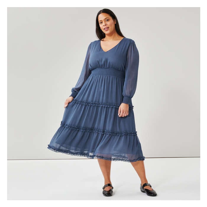 Women+ Ruffle Midi Dress