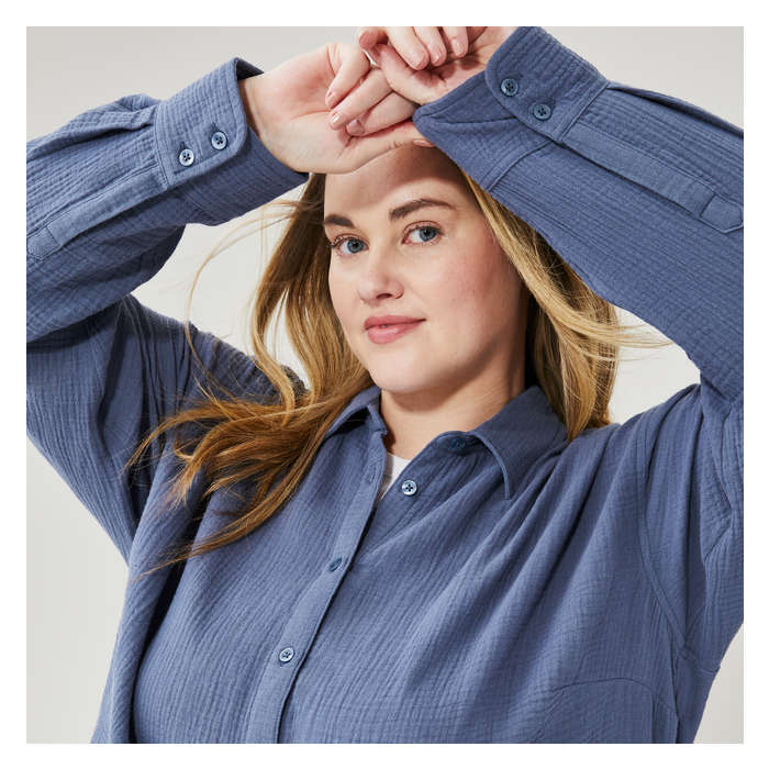 Women+ Oversized Cotton Gauze Shirt