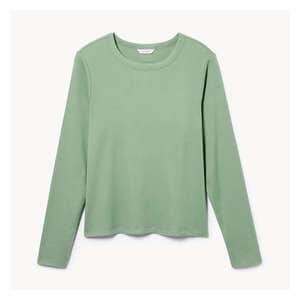 Women+ Rib Long Sleeve - Light Green