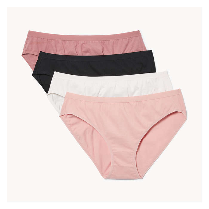 Women's 4 Pack Organic Cotton High Cut Brief