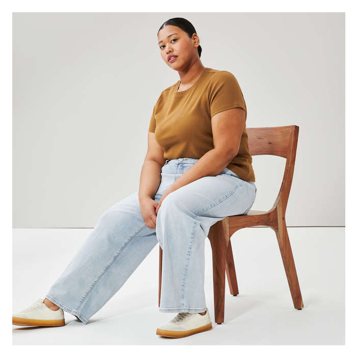 Aux Femmes T-shirt essentiel en coton biologique Femmes+ - Brun