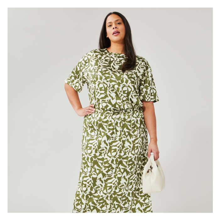 Women+ Satin Midi Skirt