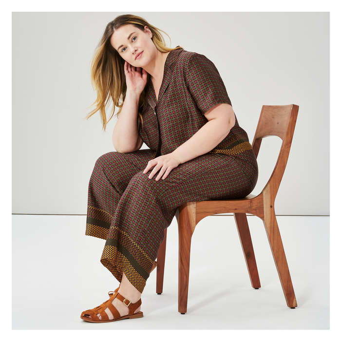 Women+ Satin Twill Print Pant