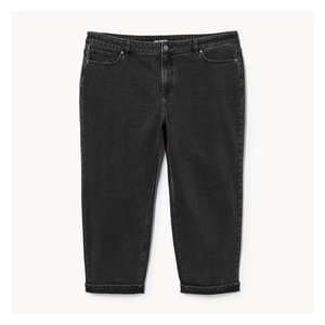 Women+ Black Relaxed Fit Jean - Black