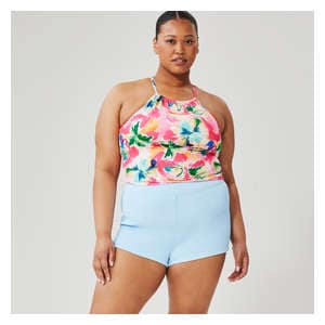 Women+ High Rise Swim Short - Pastel Blue